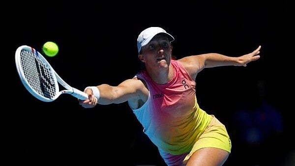 <div class="paragraphs"><p>Poland's Iga Swiatek in action during her third round match against Britain's Emma Raducanu.</p></div>