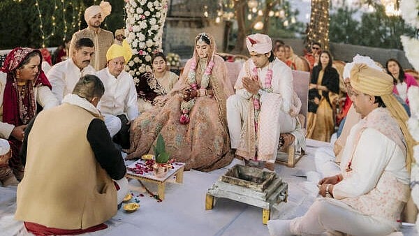 <div class="paragraphs"><p>Olympic medalist Neeraj Chopra ties the knot with Himani.</p></div>