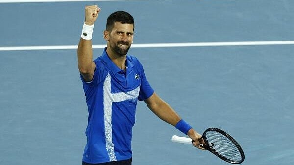 <div class="paragraphs"><p>Australian Open - Melbourne Park, Melbourne, Australia - January 22, 2025 Serbia's Novak Djokovic celebrates after winning his quarter final match against Spain's Carlos Alcaraz.</p></div>
