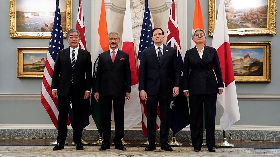 <div class="paragraphs"><p>U.S. Secretary of State Marco Rubio meets with Indian External Affairs Minister Dr. Subrahmanyam Jaishankar, Australian Foreign Minister Penny Wong, and Japanese Foreign Minister Iwaya Takeshi at the State Department in Washington, U.S., January 21, 2025.</p></div>