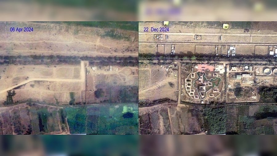 <div class="paragraphs"><p>Maha Kumbh Tent City, Prayagraj, India as viewed by EOS-04 (RISAT-1A) satellite</p></div>