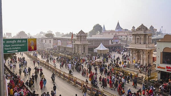 Thousands throng Ayodhya temple on first anniversary of Ram Lalla idol ...