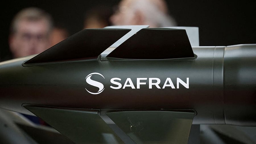 <div class="paragraphs"><p>The logo of Safran is displayed at the Eurosatory international land and air defence and security trade fair in Villepinte, France, June 17, 2024.</p></div>