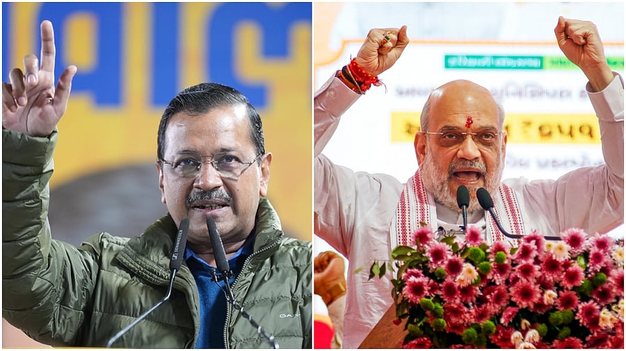 <div class="paragraphs"><p>Arvind Kejriwal (left) and Amit Shah.</p></div>