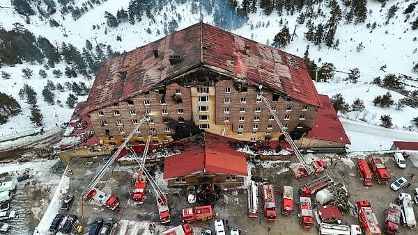<div class="paragraphs"><p>A drone view shows the aftermath of a fire at a hotel in the ski resort of Kartalkaya in Bolu, Turkey.</p></div>