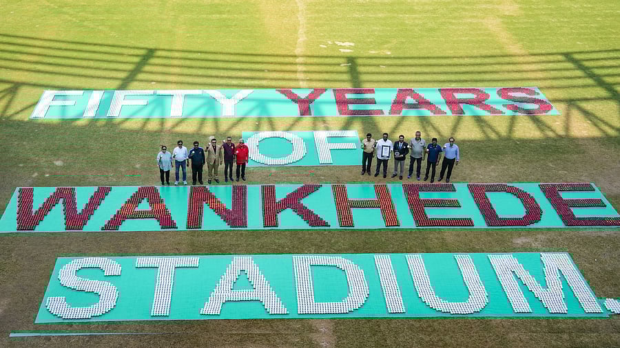 <div class="paragraphs"><p>Mumbai Cricket Association President Ajinkya Naik with committee members receives the certificate of the Guinness World Record for the largest cricket ball sentence using 14,505 red and white varieties of the ball at the Wankhede Stadium, in Mumbai, Thursday, Jan. 23, 2025. The feat came as a part of MCA’s grand celebrations for the completion of 50 years of the Wankhede Stadium.</p></div>