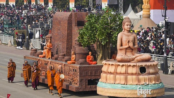 <div class="paragraphs"><p>Tableau of Bihar on display during the full dress rehearsal for the Republic Day Parade 2025 at the Kartavya Path.</p></div>