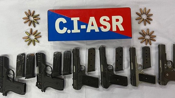 <div class="paragraphs"><p>Director General of Police Gaurav Yadav said that the police also seized six pistols and 40 rounds from them.</p></div>