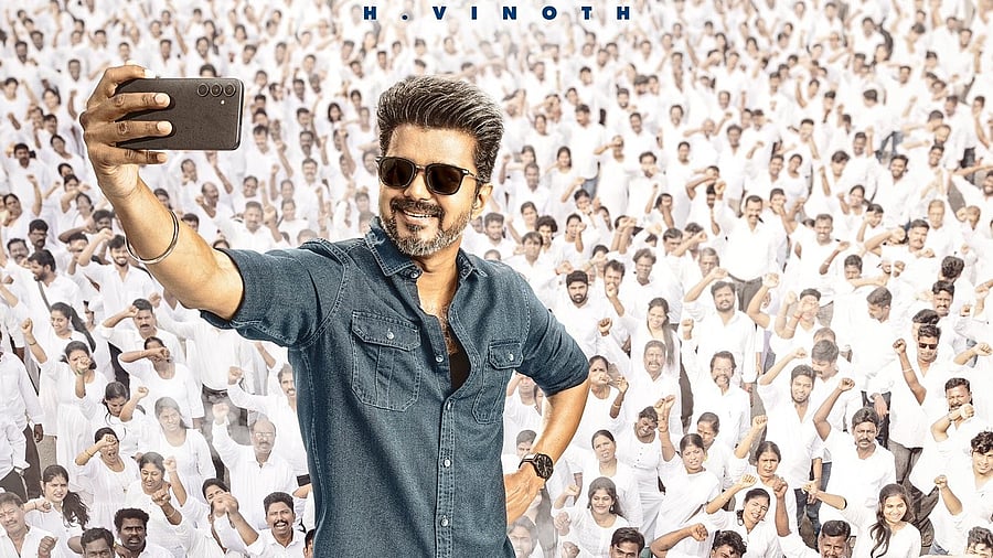 <div class="paragraphs"><p>'Thalapathy' Vijay on the poster of <em>Jana Nayagan</em>.</p></div>