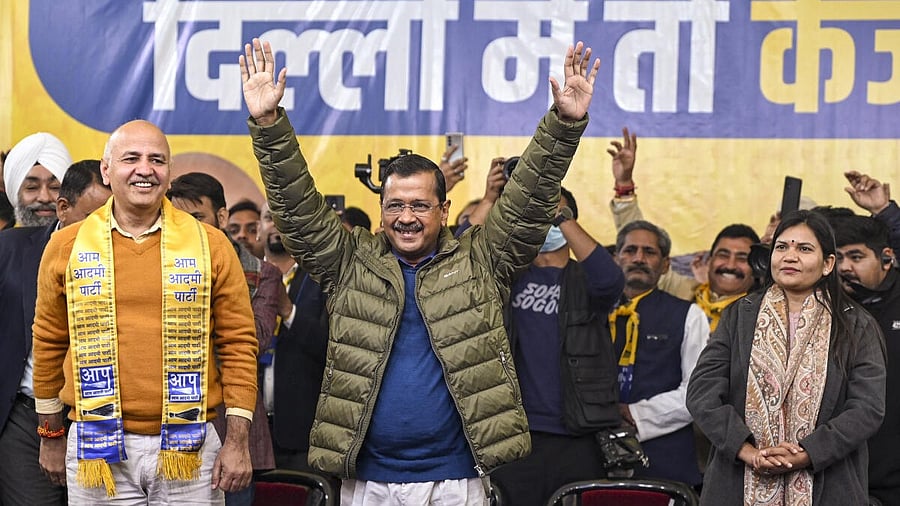 <div class="paragraphs"><p>Aam Aadmi Party (AAP) National Convener Arvind Kejriwal during a public meeting in support of the party candidate from Jangpura constituency Manish Sisodia for the upcoming Delhi Assembly elections, in New Delhi, Sunday, Jan. 26, 2025.</p></div>