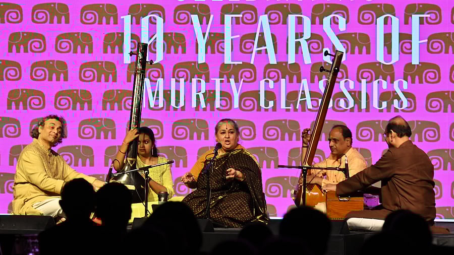 <div class="paragraphs"><p>Singer Shubha Mudgal performs at the 10 years of Murty Classical Library of India event in Bengaluru on Tuesday. </p></div>