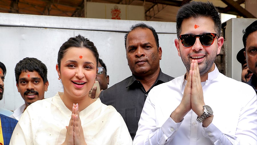 <div class="paragraphs"><p>Actor Parineeti Chopra with husband and AAP leader Raghav Chadha.</p></div>