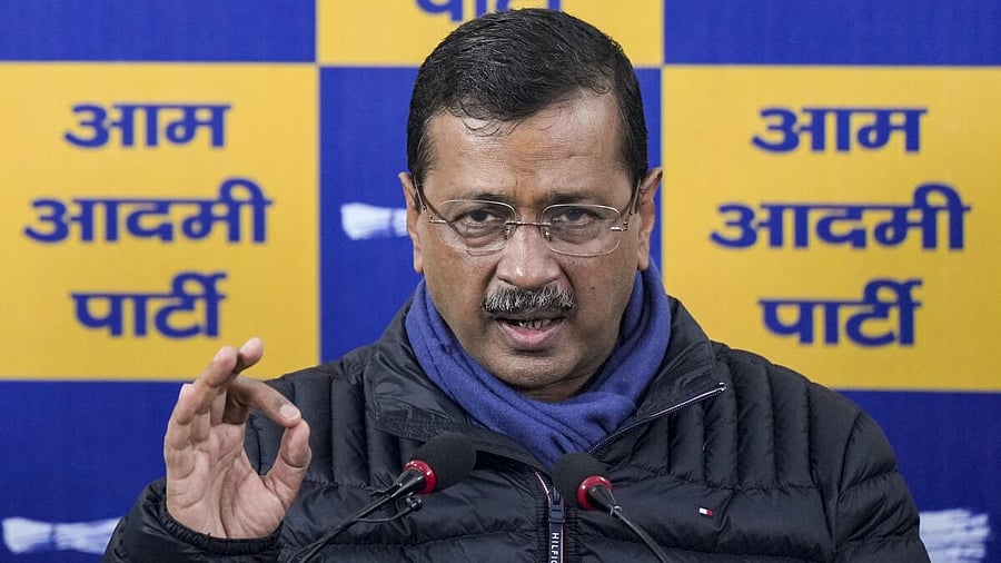 <div class="paragraphs"><p>Aam Aadmi Party (AAP) Chief Arvind Kejriwal addresses a press conference, in New Delhi</p></div>