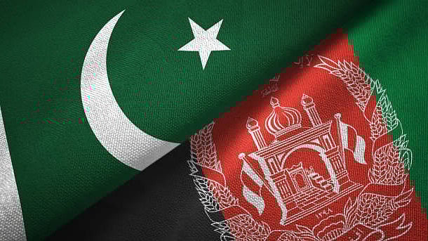 <div class="paragraphs"><p>Flags of Pakistan and Afghanistan.</p></div>