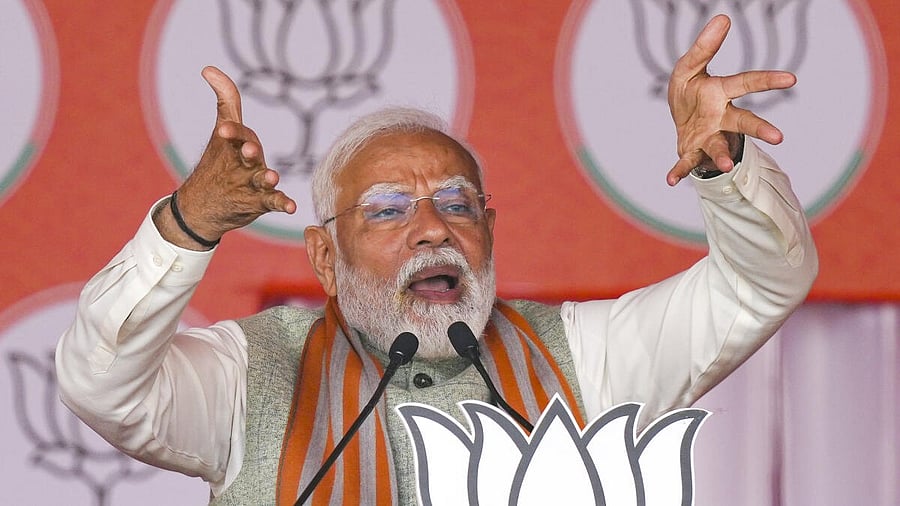 <div class="paragraphs"><p>Prime Minister Narendra Modi addresses a public meeting ahead of the Delhi Assembly elections, at Kartar Nagar in New Delhi, Wednesday, Jan. 29, 2025.</p></div>