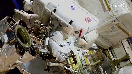 <div class="paragraphs"><p>Sunita Williams, Butch Wilmore take first spacewalk together</p></div>