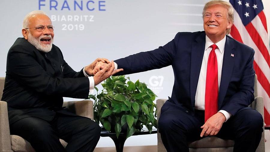 <div class="paragraphs"><p>File photo of Narendra Modi and Donald Trump</p></div>