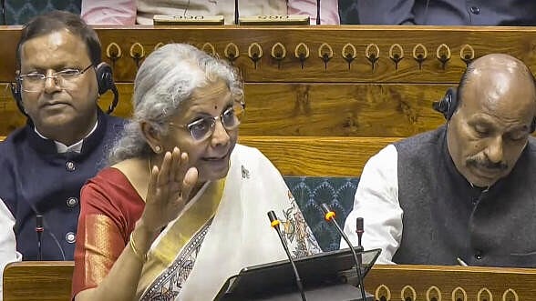 <div class="paragraphs"><p>Union Finance Minister Nirmala Sitharaman presents the Union Budget 2025-26 in the Lok Sabha, in New Delhi, on Saturday.</p></div>