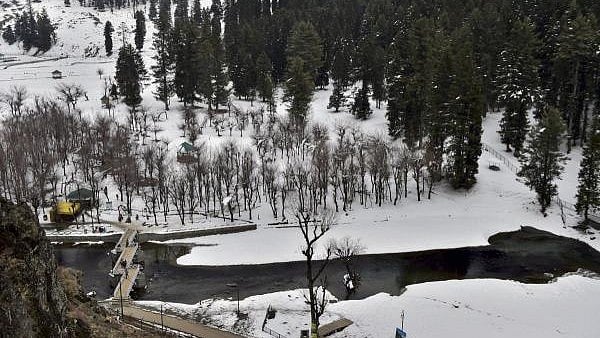 <div class="paragraphs"><p>A view of Betab Valley after a fresh snowfall at Pahalgam in Anantnag district of south Kashmir. </p></div>