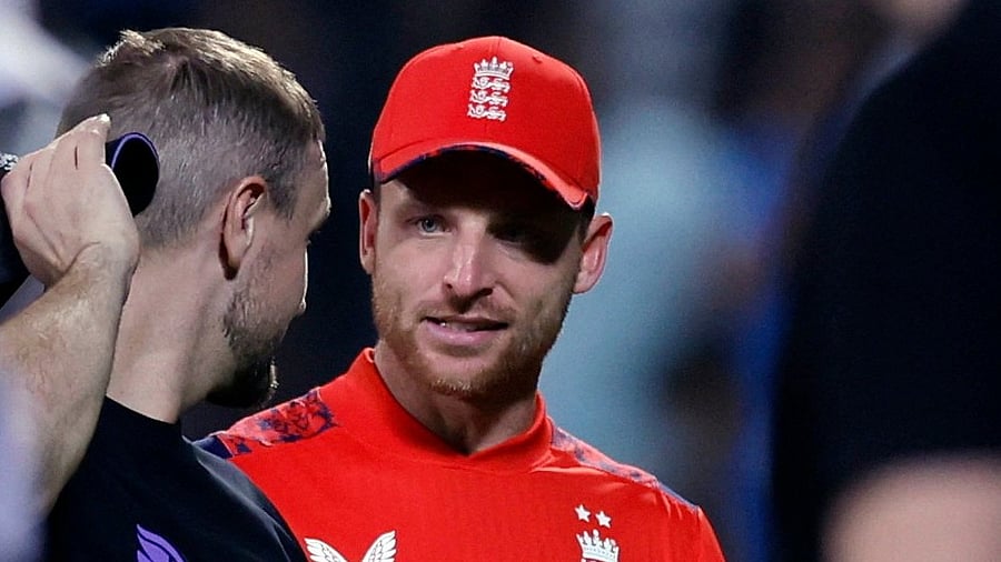 <div class="paragraphs"><p> England's Jos Buttler after the match </p></div>