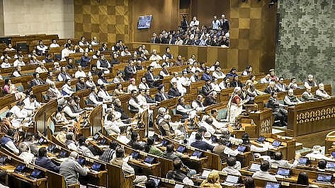 <div class="paragraphs"><p>Parliamentarians during presentation of the Union Budget 2025-26 in the Lok Sabha, in New Delhi on Saturday.</p></div>
