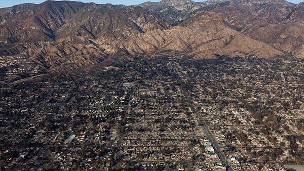 <div class="paragraphs"><p>An aerial view of the fire damage caused by the Eaton Fire is shown in Altadena, California, US.</p></div>