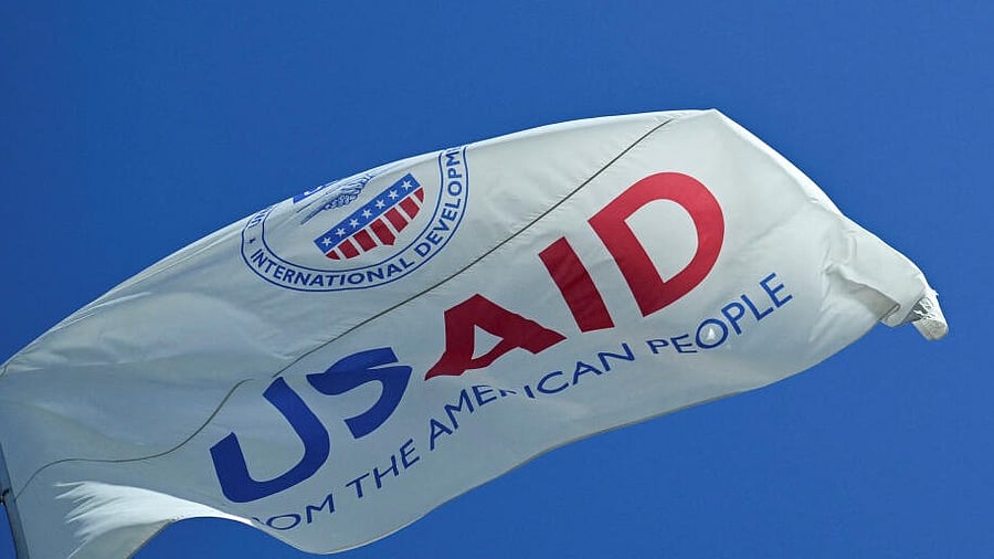 <div class="paragraphs"><p>The USAID flag flies outside the USAID building in Washington, D.C., U.S., February 1, 2025.</p></div>