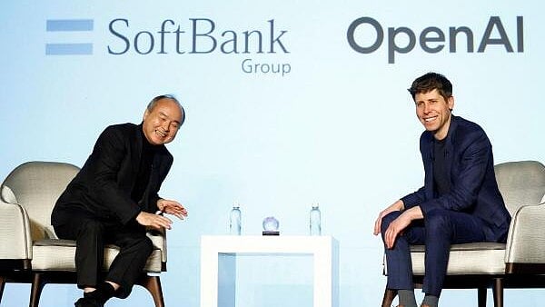 <div class="paragraphs"><p>SoftBank CEO Masayoshi Son and OpenAI CEO Sam Altman attend an event to pitch AI for businesses in Tokyo, Japan February 3, 2025.</p></div>