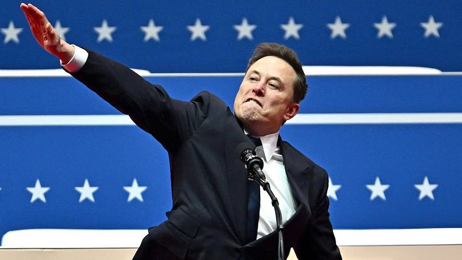 <div class="paragraphs"><p>Elon Musk during Donald Trump's inauguration</p></div>