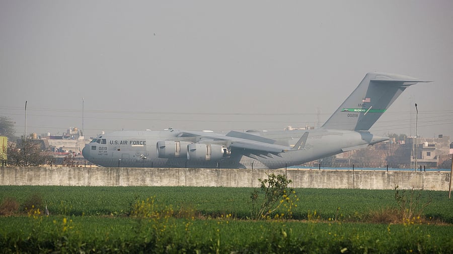 <div class="paragraphs"><p>The US military plane deporting Indian immigrants, landed in Amritsar. </p></div>