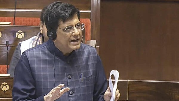 <div class="paragraphs"><p>Union Minister Piyush Goyal speaks in the Rajya Sabha during the Budget session of Parliament, in New Delhi,&nbsp;Friday, Feb. 7, 2025.</p></div>