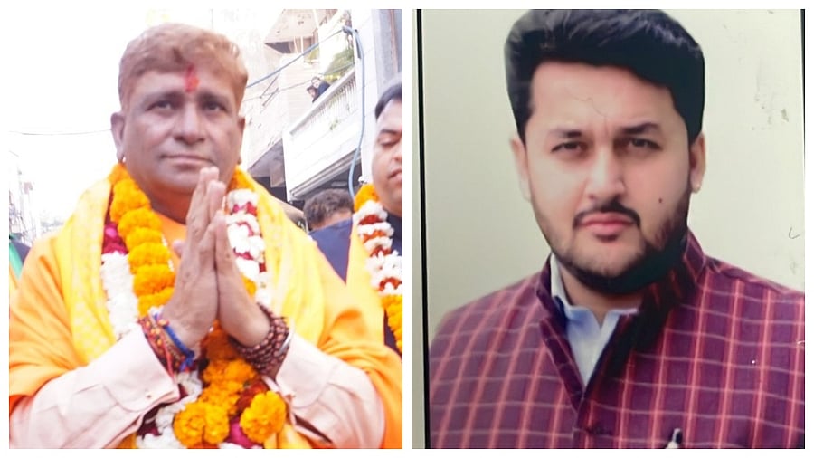 <div class="paragraphs"><p>BJP's Karnail Singh (L) and Umang Bajaj</p></div>