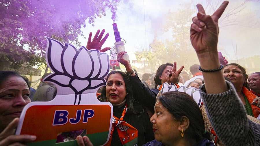 <div class="paragraphs"><p>BJP supporters in Delhi</p></div>