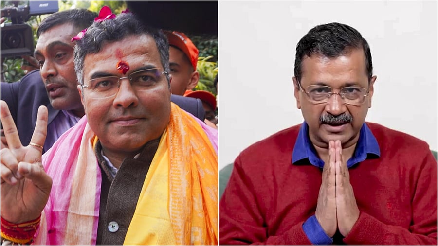 <div class="paragraphs"><p>BJP's Parvesh Verma; ex-Delhi CM Arvind Kejriwal. </p></div>