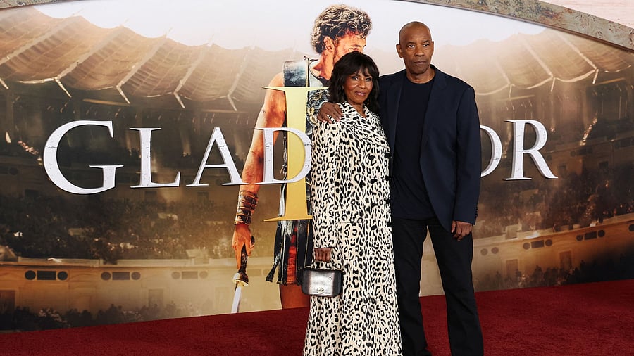 <div class="paragraphs"><p>Cast member Denzel Washington and his wife Pauletta Washington attend a premiere for the film 'Gladiator II', at TCL Chinese theatre in Los Angeles, California, November 18, 2024.</p></div>
