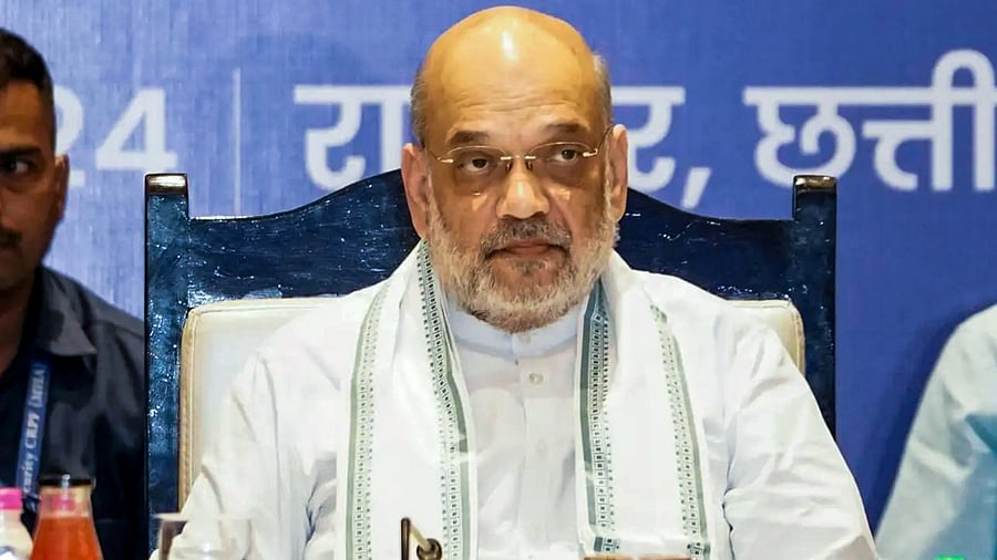 <div class="paragraphs"><p>Union Home Minister Amit Shah during a meeting of the Inter-State Coordination Committee of Naxal-affected States.</p></div>
