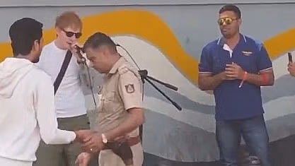 <div class="paragraphs"><p>Video screengrab showing the cop pulling the plug on Sheeran's performance.</p></div>
