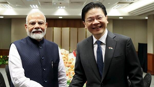<div class="paragraphs"><p>Singapore's Prime Minister Lawrence Wong seen here with India's PM Modi</p></div>