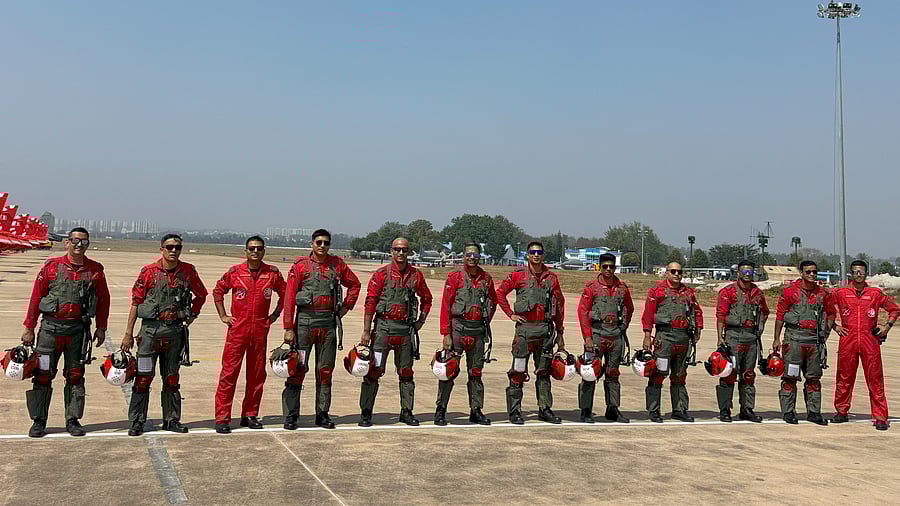 <div class="paragraphs"><p>The Surya Kiran&nbsp;Aerobatic Team (SKAT), put up an exhilarating performance on Monday and continue to enthrall aviation enthusiasts.</p></div>