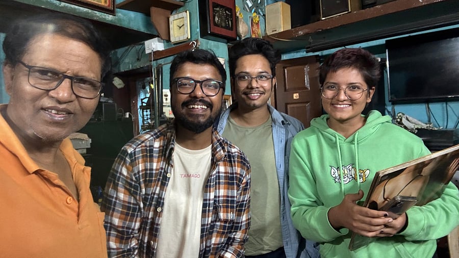 <div class="paragraphs"><p>A Murugan (left), owner of Vinyl Records Hub, Domlur, has seen a rise in young clientele since the pandemic.</p></div>