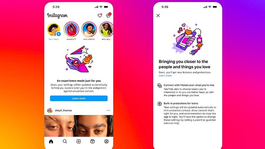 <div class="paragraphs"><p>Teen Accounts on Instagram.</p></div>