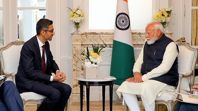 <div class="paragraphs"><p>Sundar Pichai with PM Modi.</p></div>