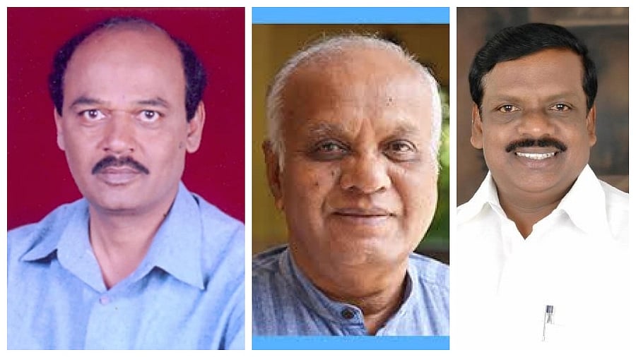 <div class="paragraphs"><p>(From L to R) S Mallanna, G Lokesh, and Dr L Hanumanthaiah</p></div>