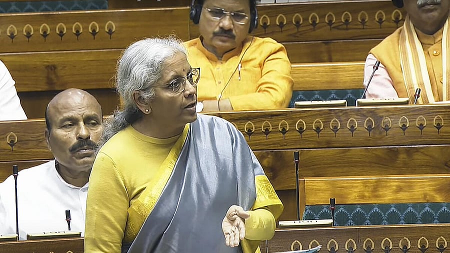 <div class="paragraphs"><p>Union Finance MInister Nirmala SItharaman while presenting the new Income Tax Bill 2025 in the Lok Sabha.</p></div>