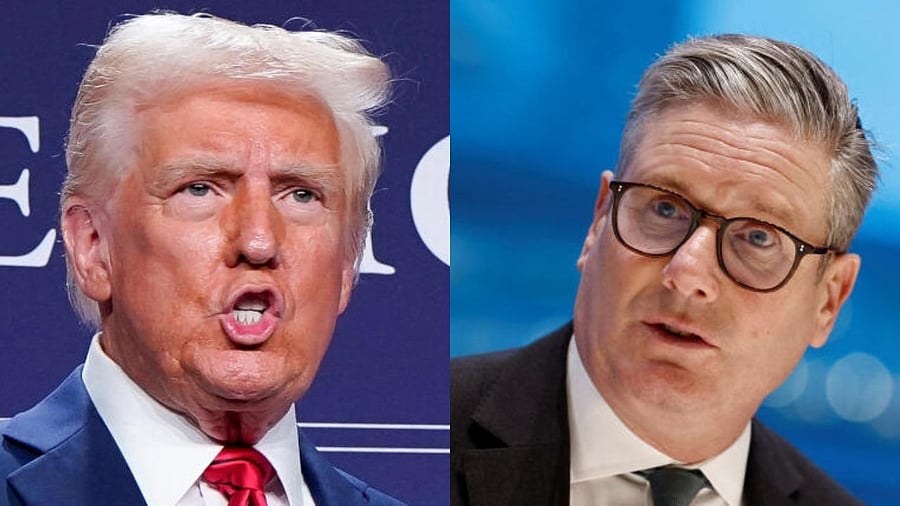 <div class="paragraphs"><p>Donald Trump (L) Keir Starmer (R) </p></div>