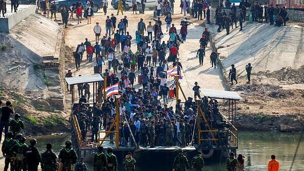 <div class="paragraphs"><p>Trafficked scam center victims in Myanmar are sent to Thailand, in Tak.</p></div>