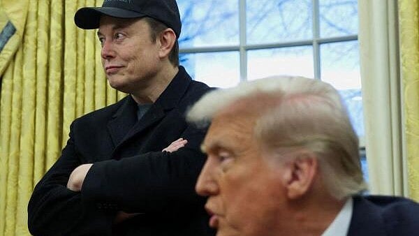 <div class="paragraphs"><p>Elon Musk listens to US President Donald Trump speak in the Oval Office.&nbsp;</p></div>