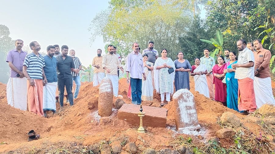 <div class="paragraphs"><p>Site where the remains, of what locals believe to be a Hindu temple, have been found</p></div>