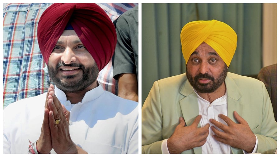 <div class="paragraphs"><p>Ravneet Singh Bittu (L), Bhagwant Mann (R).</p></div>