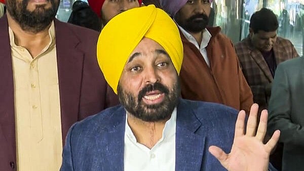 <div class="paragraphs"><p>Punjab Chief Minister Bhagwant Mann during a press conference, in Amritsar, Punjab, Saturday, Feb. 15, 2025.</p></div>
